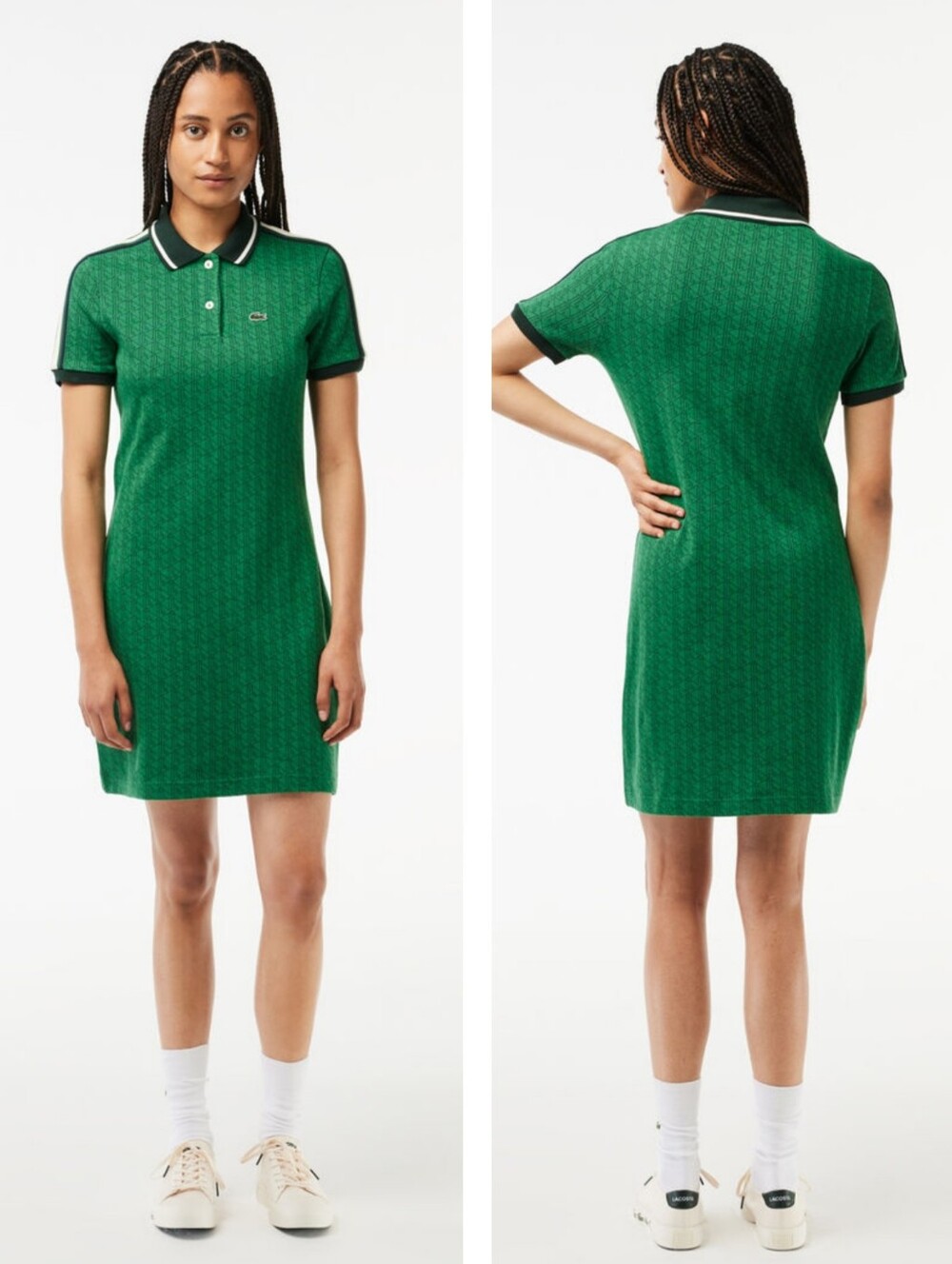 Lacoste Women's Slim Fit Monogram Jacquard Dress Dress Size 36 Small